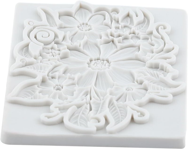 TAOXIBEI Baroque Flower Polymer Clay Molds Daisy Flower Silicone Mold for DIY Crafts Epoxy Resin Casting Air Dry Polymer Clay Plaster Jewelry Making - Image 3